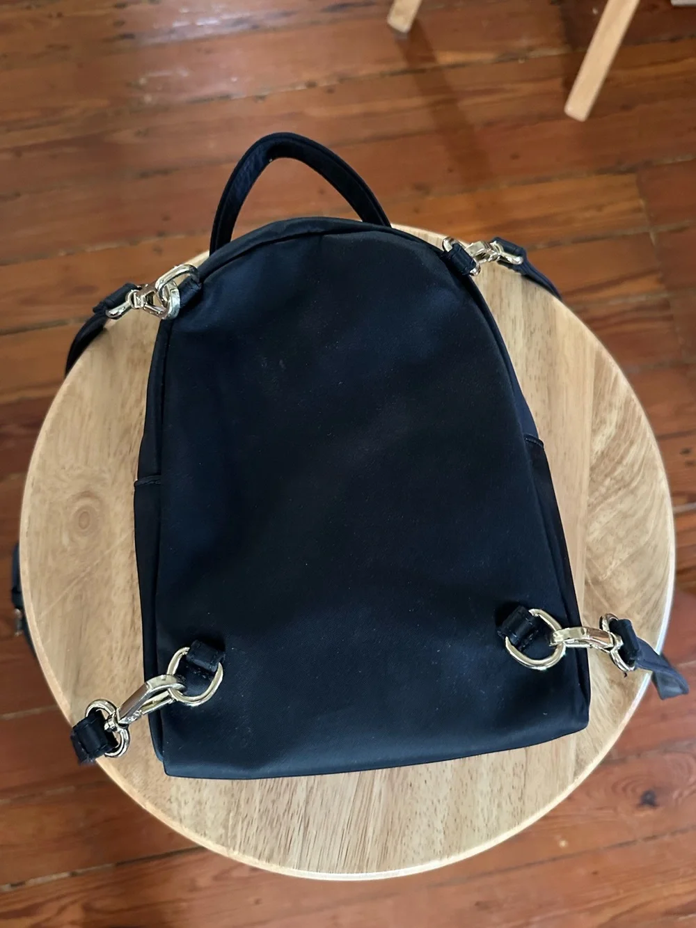 Stoney Clover Lane Black Mini Backpack Crossbody with Gold Hardware